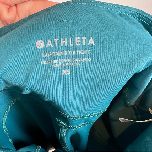 Athleta Teal Lightning 7/8 Tights Leggings - Picture 4 of 8